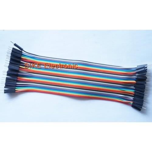 Free Shipping 40pcs dupont cable jumper wire dupont line male to male dupont line 20cm 1P diameter:2.54mm IN STOCK