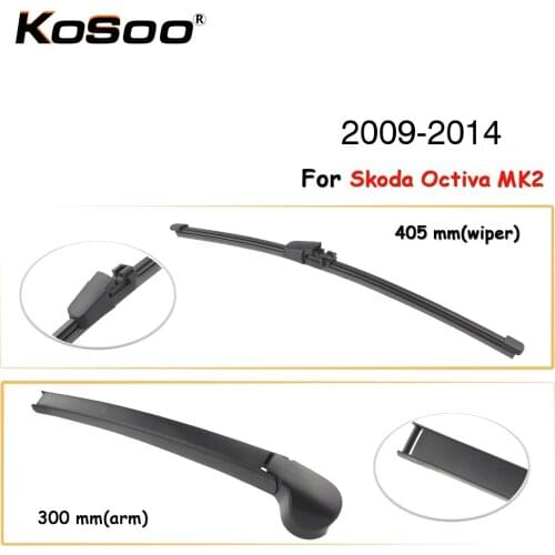 KOSOO Auto Rear Car Wiper Blade For Skoda Octavia MK2,405mm 2009-2014 Rear Window Windshield Wiper Blades Arm,Car Accessories
