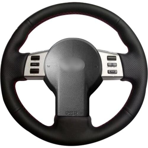 Black Natural Leather Car Steering Wheel Cover for Infiniti FX FX35 FX45 2003-2008 Nissan 350Z 2003-2009