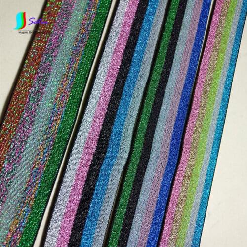 Colorful Glitter Stripe Elastic Band for Skirt Pants Waist Clothes Sew Decorate Material,Candy Color 4cm Elasticity Belt A0131L