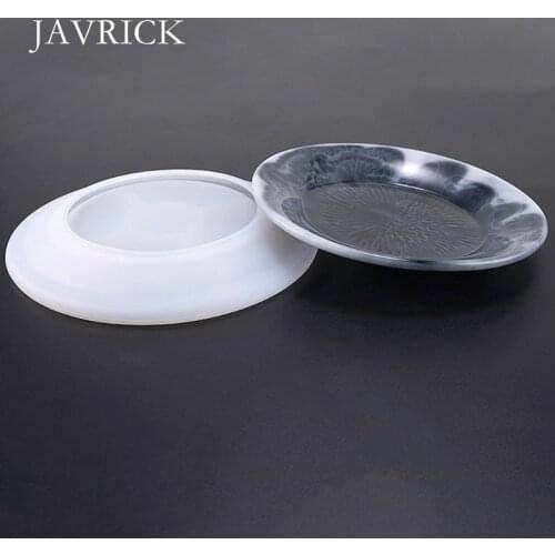 Crystal Epoxy Mold DIY Handmade Round Flat Plate Brightening Mirror Plates Silicone Mould DIY Craft Jewelry Making Tools