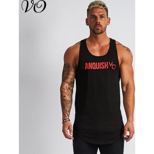 Streetwear Summer Casual Mens Vest Jogger Brand Fitness Mens Sportswear Fashion Running Workout Cotton Top