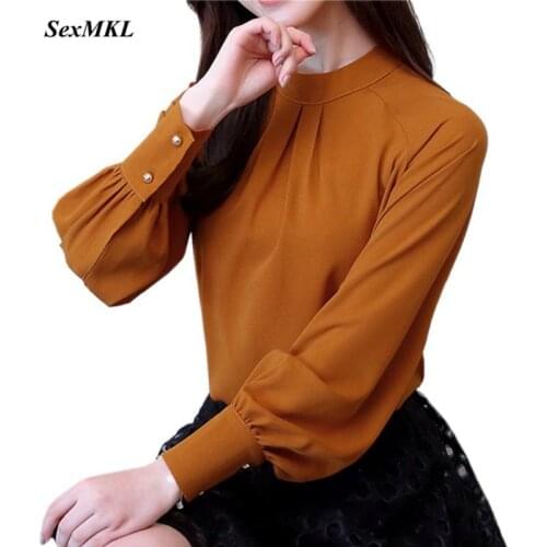 Blusas Mujer De Moda 2020 Fashion Chiffon Blouse Women Long Sleeve Clothes White Blouses Office Korean Style Ladies Tops