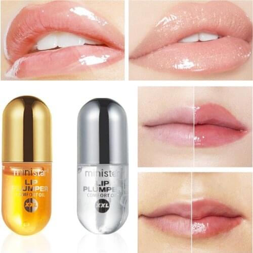 2PCS/Box Plumper Lip Gloss Set Ginger Peppermint Capsules Lip Enlargement Big Mouth Moisturizing Enlarging Lip Oil Makeup TSLM2