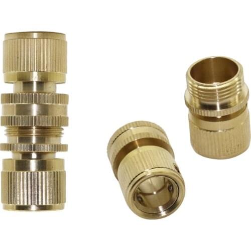 Copper 3/4" Female thread and 3/4" male thread Quick Connectors kit Garden Faucets Connector Car Wash Pipe Fittings 1 Set