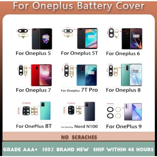 OEM New Rear Back Camera Glass Lens For Oneplus 3 5 5T 6 6T 7 7T 8 Pro Nord 8T 9 Pro Nord 100With Glue Sticker Adhesive