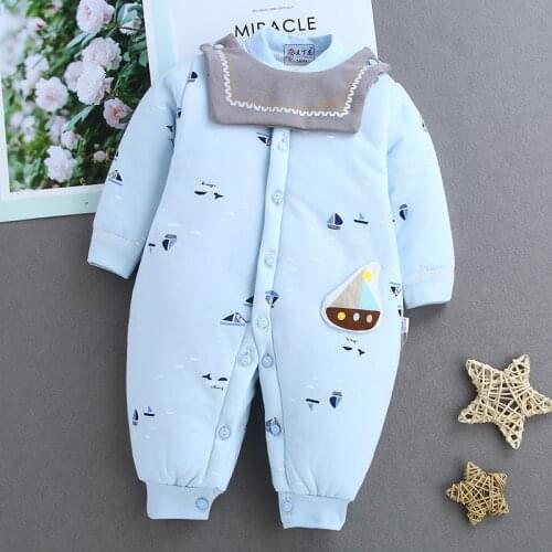 Newborn Baby Clothes Winter Boy Romper Clothes Kids Bodysuits Baby Girl Outfit Long Sleeve Warm Girls Cotton Jumpsuit Romper