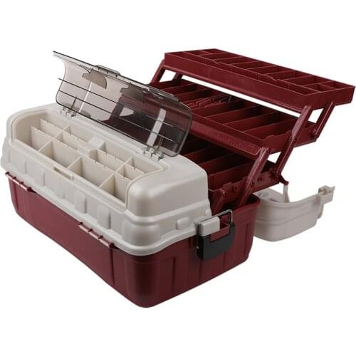 46cmx27cmx20cm Portable 5 Layers Big Fishing Tackle Box Strong Handle Fishing Boxes Carp Fishing Case Tools Outdoor Accessories