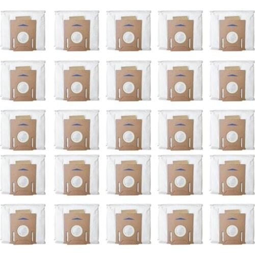 25 Pack Vacuum Dust Bags for Ecovacs Deebot Ozmo T8 & T8 AIVI Robot Vacuum Cleaner Replacement Accessories