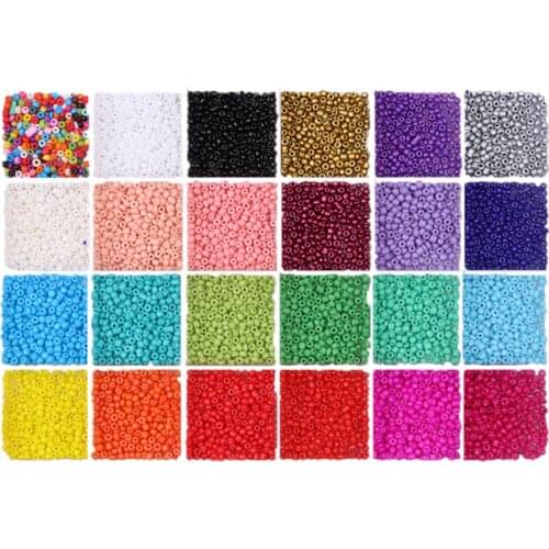Starter Kit for Glass Seed Beads, 2/4 mm Semi-precious Stone Beads, For DIY Bracelets, Jewelry and Earrings Making Supplies
