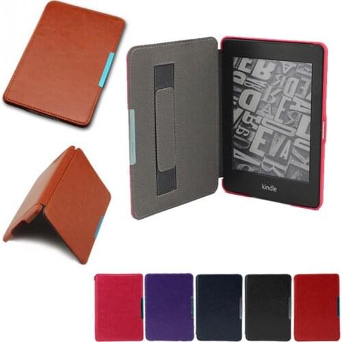 1PC Ultra Slim PU Leather eReader Case For Amazon Kindle Paperwhite Paper White 1 2 3 Hard Shell Flip Cover eBook Cases