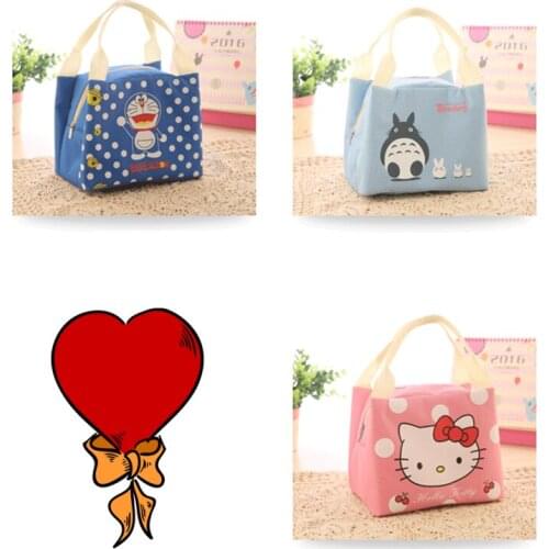 2021 Cartoons Waterproof Lunch Bag Cooler Lunch Box Bag Tote canvas lunch bag Insulation Package Portable Food Storage Bags