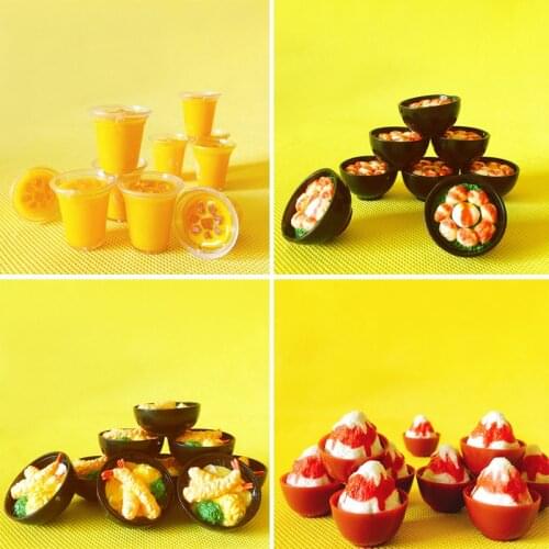 10 pcs noodle/icecream/cup/doll house/miniatures food dinnerware/cute/fairy garden gnome/table decor/crafts/DIY supplies