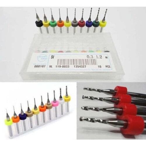 10pcs/set New PCB Print Circuit Board Carbide Micro Drill Bits Tool 0.3-1.2mm