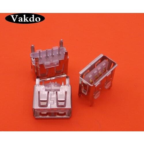 5pcs laptop motherboard micro 2.0 USB 4pin 4 pin DC A Type Flat Angle 180 Degree Female PCB Connector Socket Jack Plug black