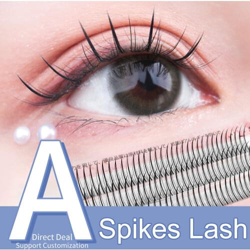 Abonnie A Shape Spikes Lashes Cluster Eyelashes Extension Premium Volume Lashes Tray Cilios