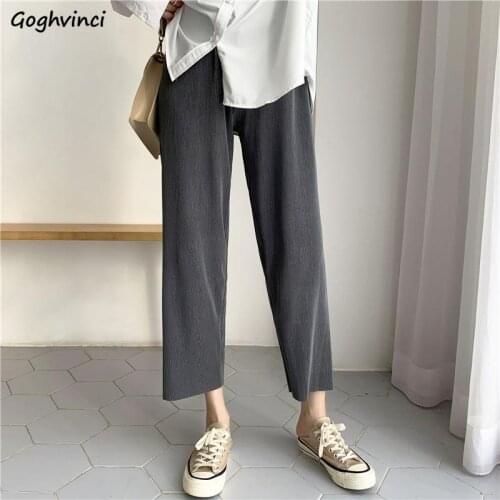 Casual Pants Women Popular Pluse 5XL Summer Trousers for Female Korean Style Streetwear Students Simple Solid Straight Chic Ins