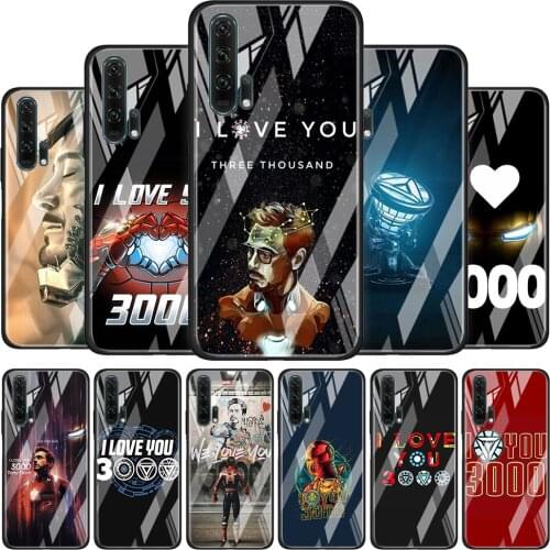 Iron Man I Love You 3000 Tempered Glass Cover For Honor 30 20 10 9X 8X Lite Pro Plus Phone Case Coque Shell