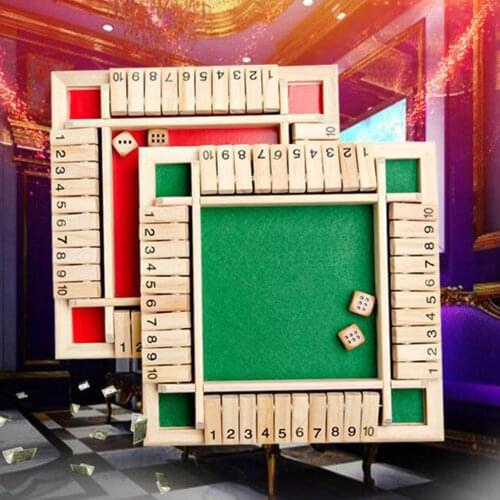 Wooden Four-Sided Flop Digital Dice Board Game Toy Bar Party Club KTV Props