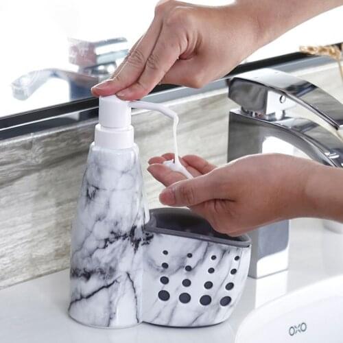 Bathroom Shampoo Soap Dispenser Pump Liquid Soap Dispenser Pump Storage Holder Bottle Soap Dispensers With Storage Box Dropship