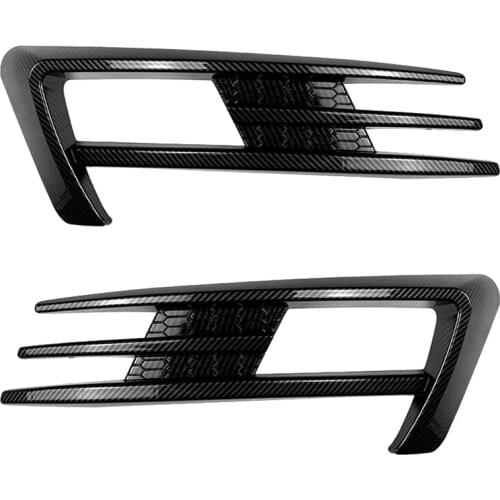 For Golf 7 MK7 2013-2017 Carbon Fiber Car Bumper Fog Light Grille Cover Trim