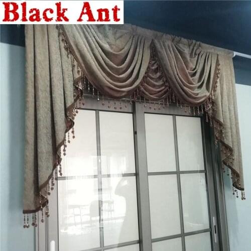 Europe Luxury Curtain head All-match Water ripple Window Curtain Valance For Bedroom Living room Drapes Chenille Fabric X818F