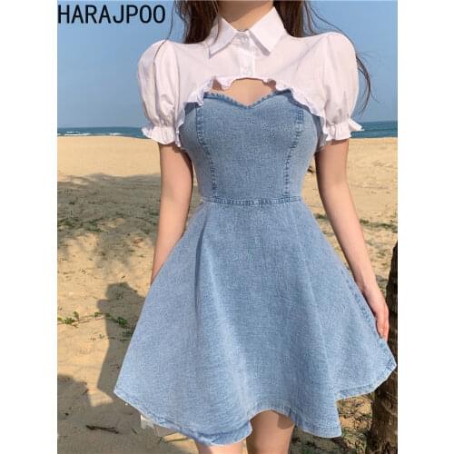 Harajpoo Fashion Denim Dresses