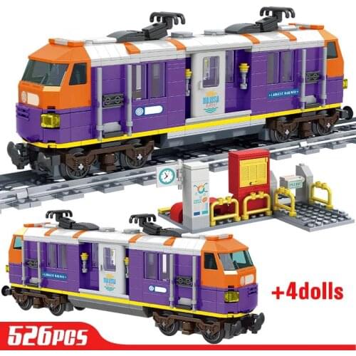 City Creator Train high-tech Railway Track Building Blocks Christmas Trains Figures Bricks Educational Toys for Children Gift