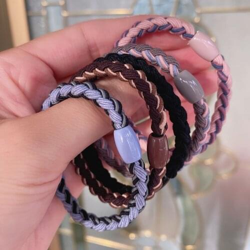 5Pieces Women Strong Elastic Hair Rubber Bands Girls Hair Scrunchies Ponytail Hair Holder/Gum/Tie Hair Accessories Gift
