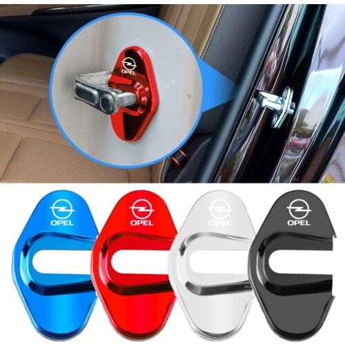 Car Emblems Door Lock Covers Anti Rust Sticker For Opel Corsa Vectra Astra Insignia Zafira Meriva Mokka Grandland Vivaro Antara