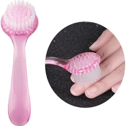 Plastic Nails Art Cleaning Brush Long Handle Dust Remove Manicure Brushes Pedicure Nails Brushes Tools