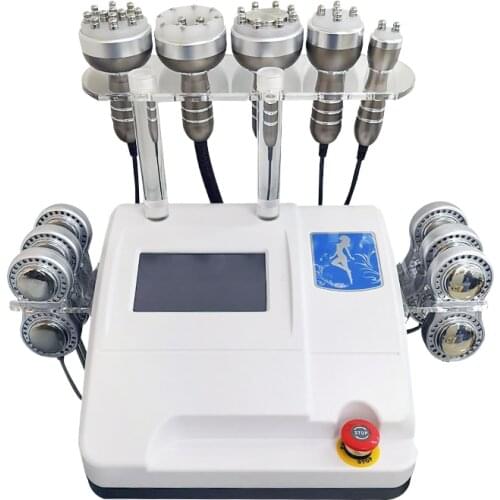 6 In 1 40K Ultrasonic Cavitation Vacuum 8 Pads Lipolaser Slimming Weight Lose Skin Rejuvenation Machine for SPA