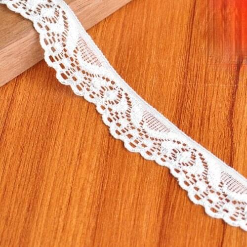 Simple Fashionable Solid Color Elastic Lace Fabric For Neckline Skirt Accessories Material