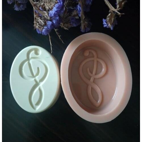 QT0197 PRZY Silicone Mold music note Silicone Fondant Mould melody Soap Molds Clay Resin Gypsum Chocolate Candle Mold
