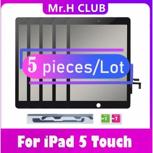 WholeSale 5 Pcs/lot Touch For iPad Air 1 Touch Screen for iPad 5 A1474 A1475 A1476 TouchScreen Digitizer Sensor Front Glass