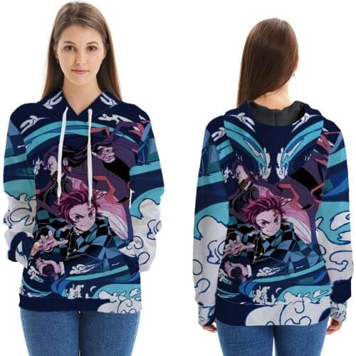 Anime Demon Slayer Kimetsu No Yaiba Hoodies Sweatshirt Men Harajuku Streetwear Casual Unisex Hoodies Pullover