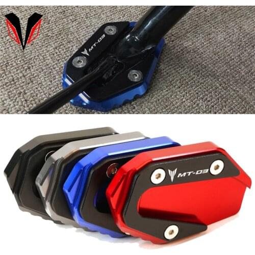 Motorcycle Side Stand Extension Foot Enlarge Pad For YAMAHA MT03 2017 2018 2019 MT-03 MT 03 Accessories High Quality Aluminum