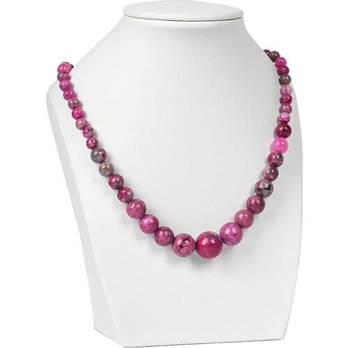 Selectable Size 6-14mm Crazy Lace Agate Jewelry Necklace Making Design Findings 18inch gem Lovely and Sweet H64