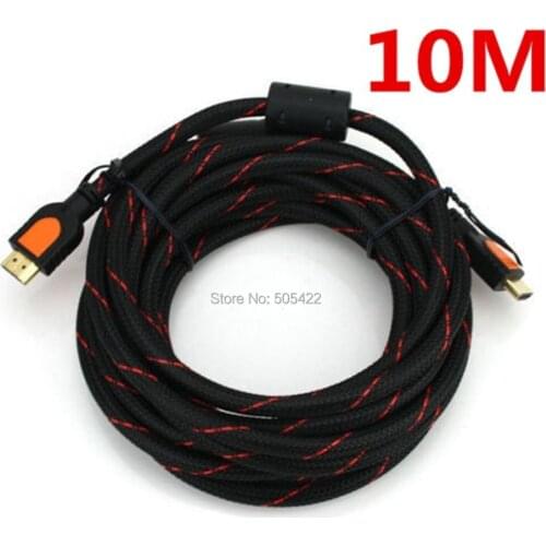 High Quality 33 Ft 10m GOLD HDMI Male to Male HDMI CABLE FOR FLAT TV HDTV DVD Projetor