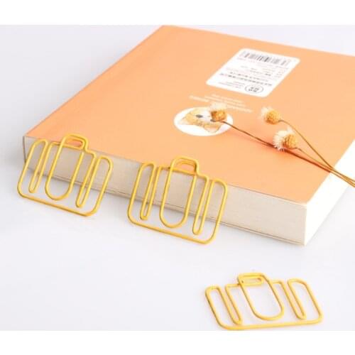 Special-shaped yellow camera Paper clip Shaping Bookmark Shool Stationary Office Clip Paperclips Metal Paper Clips yellow
