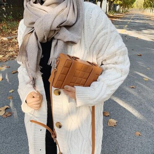 Female Travel Cross Body Bag 2021 Solid Color Fashion Retro Shoulder Handbags Small PU Leather Crossbody Bags For Women