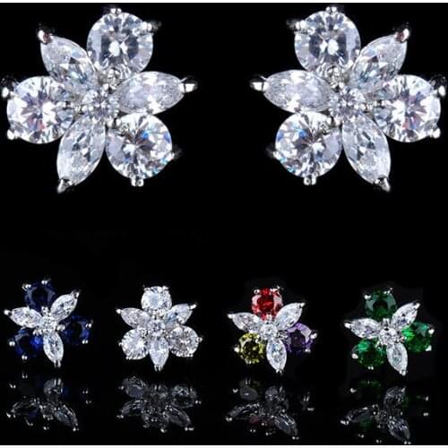 Wholesale Fashion New Design Marquise Cut AAA CZ Cubic Zirlower Women Earring Stud Luxe Wedding Earrings GLE3265