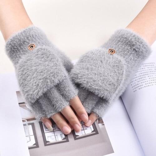 Cotton Winter Women Gloves Winter Warm Touch Screen Gloves Elegant Solid Color Bowknot Full Finger Gloves Mittens