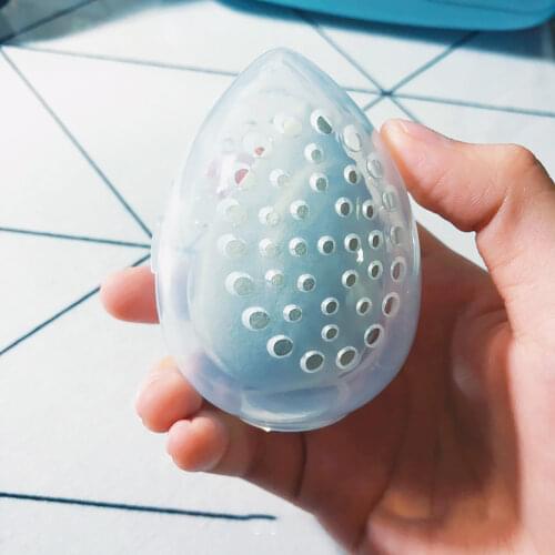 New Beauty Sponge Stand Storage Case Makeup Blender Puff Holder Empty Cosmetic Egg Shaped Rack Transparent Puffs Drying Box Hot