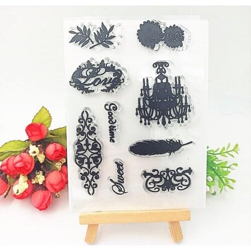 11*16cm Feather light Transparent Clear Stamps / Silicone Seals Roller Stamp for DIY scrapbooking photo album/Card Making