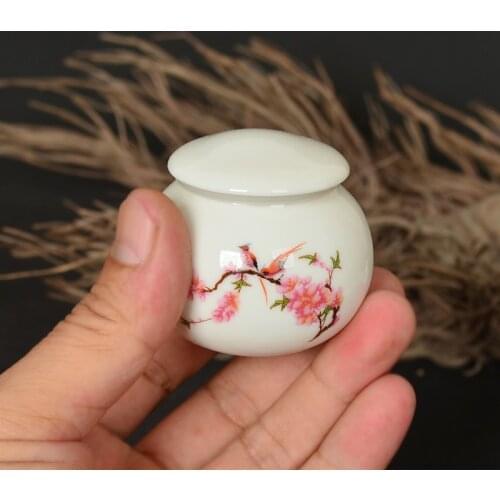 35ml Mini Liquid Ceramic Jar, Cosmetics, Plaster, Perfume powder,pill seal cans Food packaging, Porcelain Jars