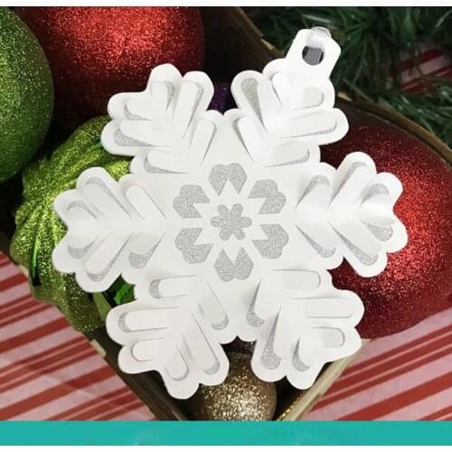 3D Christmas Snowflake metal cutting dies cut die mold Featured Scrapbook paper craft knife mould blade punch stencils dies