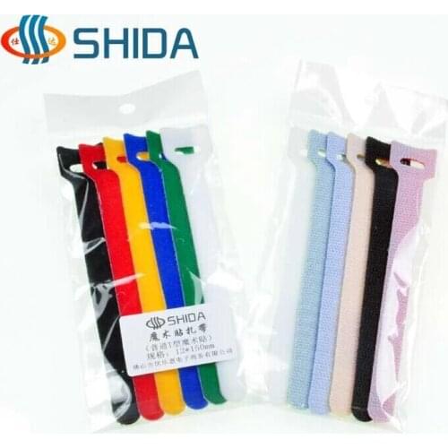 50 pcs 12 MM x 150 MM Nylon Reusable Cable Ties with Eyelet Holes Back to Back Cable Tie Nylon Hook Loop Fastener Management