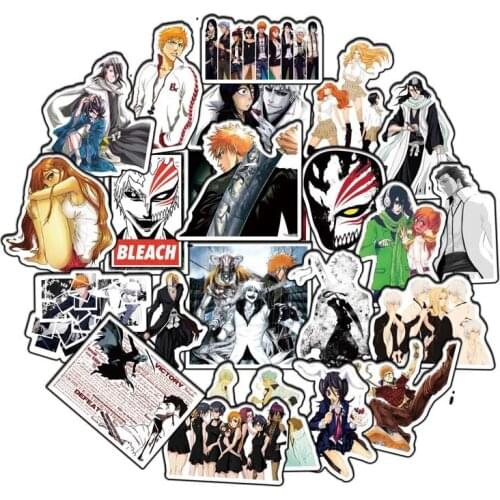 50pcs/set BLEACH Stickers Anime BLEACH Cartoon Waterproof Sticker BLEACH Laptop Computer Bike Car Letter Stationery Stickers