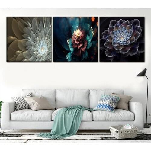 Diamond Embroidery Complete Kit abstract Flowers 5D Diy Diamond Painting Full Square Round Triptych Picture Of RhinestoneZP-1980